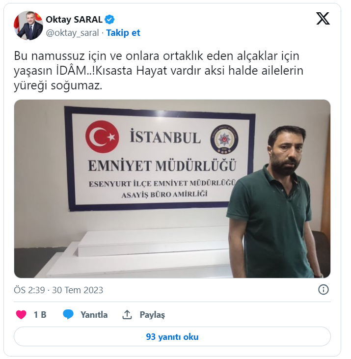 Cumhurbaşkanı Başdanışmanı, tekel bayi saldırganları için idam istedi