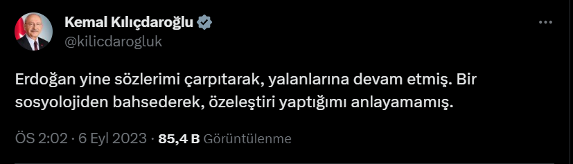 Kılıçdaroğlu'ndan Erdoğan'a yanıt: 'Ahlaki meşruiyeti olmayan...'