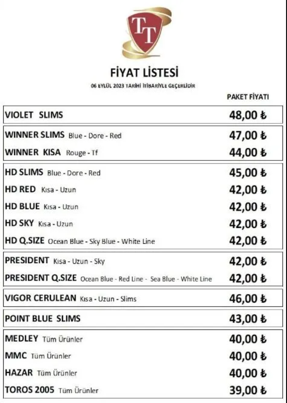 Üç sigara grubuna daha zam geldi