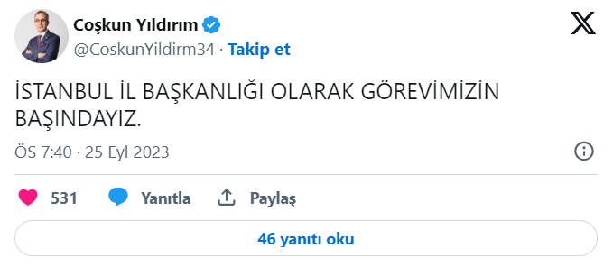 İYİ Parti İstanbul İl Başkanı görevden alındı