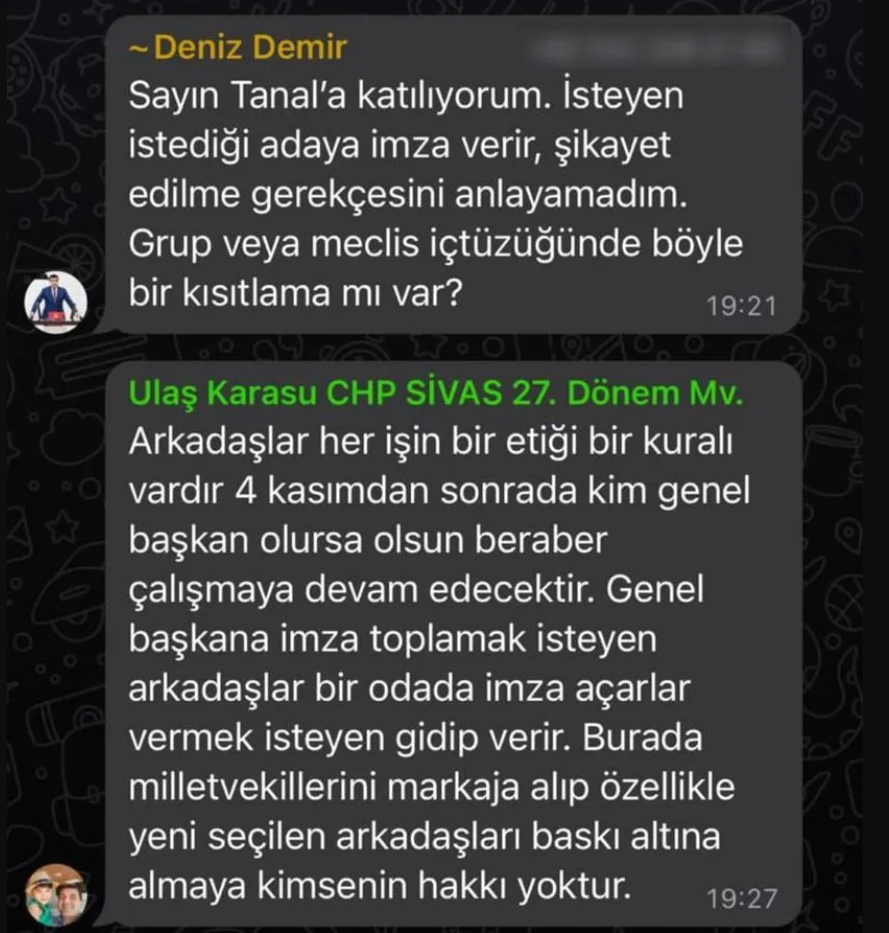 CHP'de imza toplama krizi: Whatsapp yazışmaları ortaya çıktı