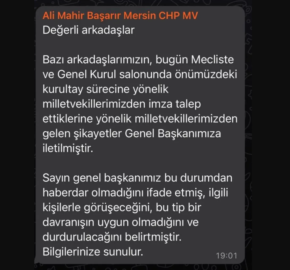CHP'de imza toplama krizi: Whatsapp yazışmaları ortaya çıktı
