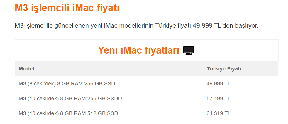 Yeni MacBook Pro ve iMac modellerinin Türkiye fiyatı belli oldu