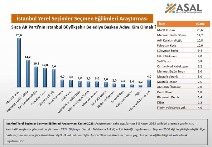Dikkat çeken anket! AK Parti'nin İBB ve ABB adayı kim olacak?