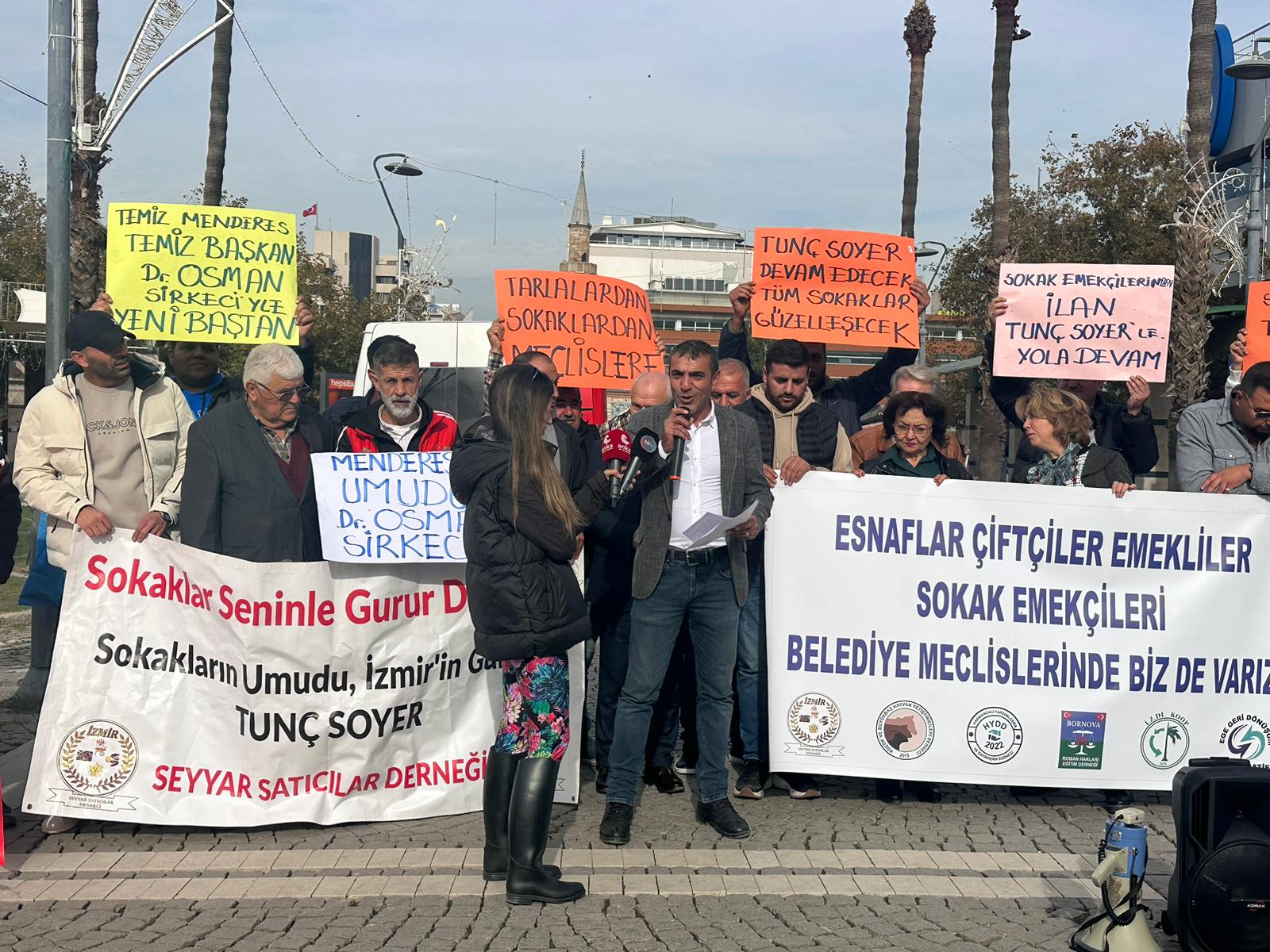 Seyyar satıcılarından Soyer'e destek Hükümetten istek açıklaması 