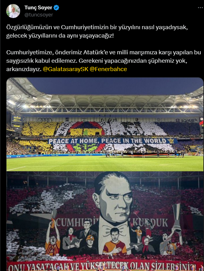 Süper Kupa maçı öncesi yaşanan Atatürk ve İstiklal marşı krizine sosyal medyada tepki yağdı: Sakın o maça çıkmayın!