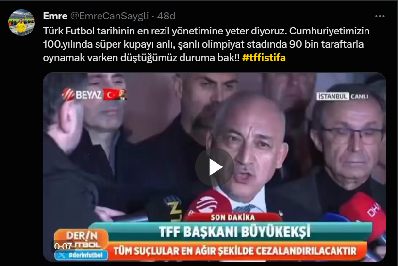 Mehmet Büyükekşi'ye tepki yağdı: Atatürk'ü tartışmaya açan TFF, istifa!