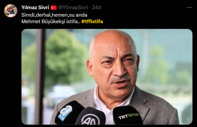 Mehmet Büyükekşi'ye tepki yağdı: Atatürk'ü tartışmaya açan TFF, istifa!
