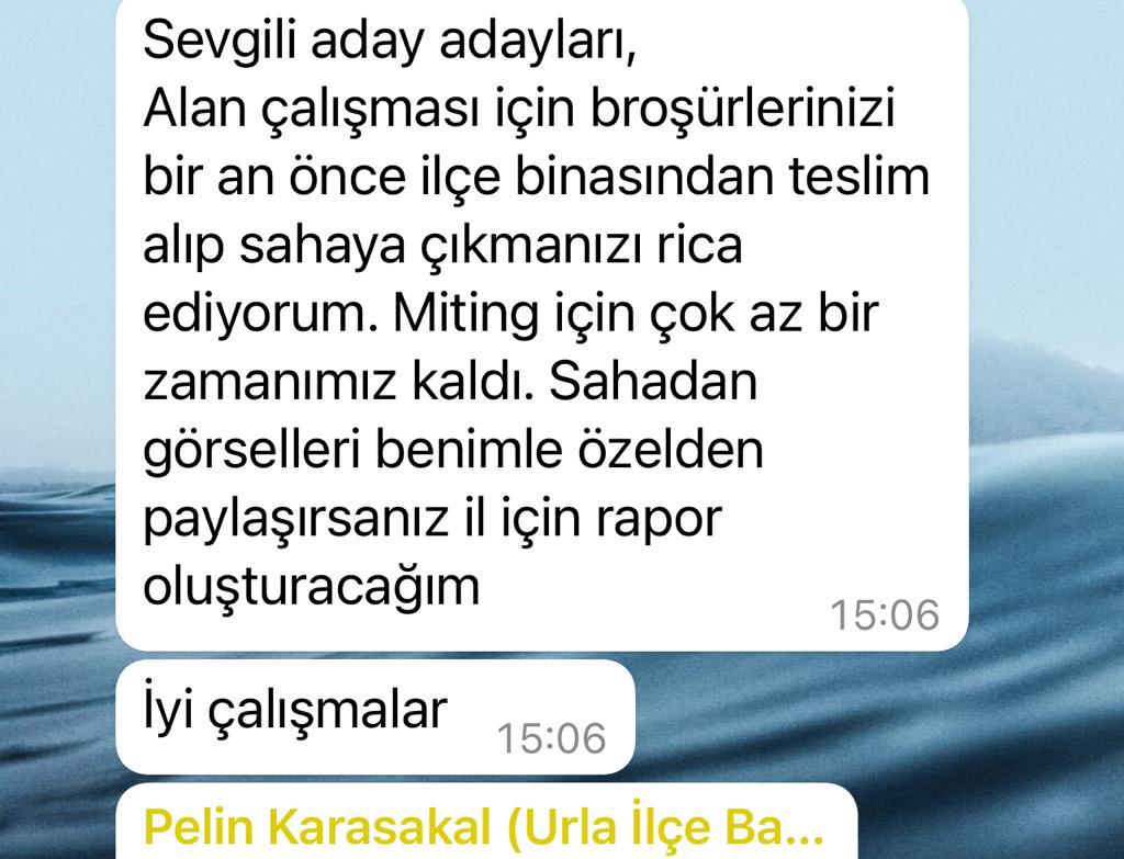 Urla o mesajları konuşuyor