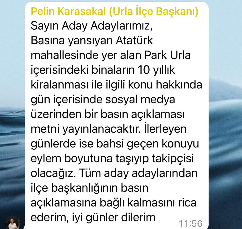 Urla o mesajları konuşuyor