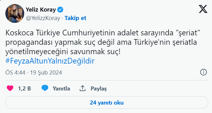 Feyza Altun’un ‘şeriat sözleri’ gerekçesiyle gözaltına alınmasına tepki yağdı