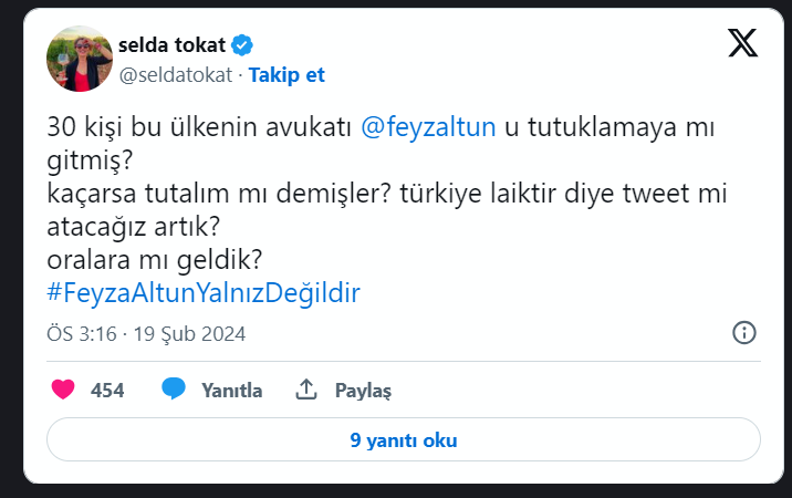 Feyza Altun’un ‘şeriat sözleri’ gerekçesiyle gözaltına alınmasına tepki yağdı