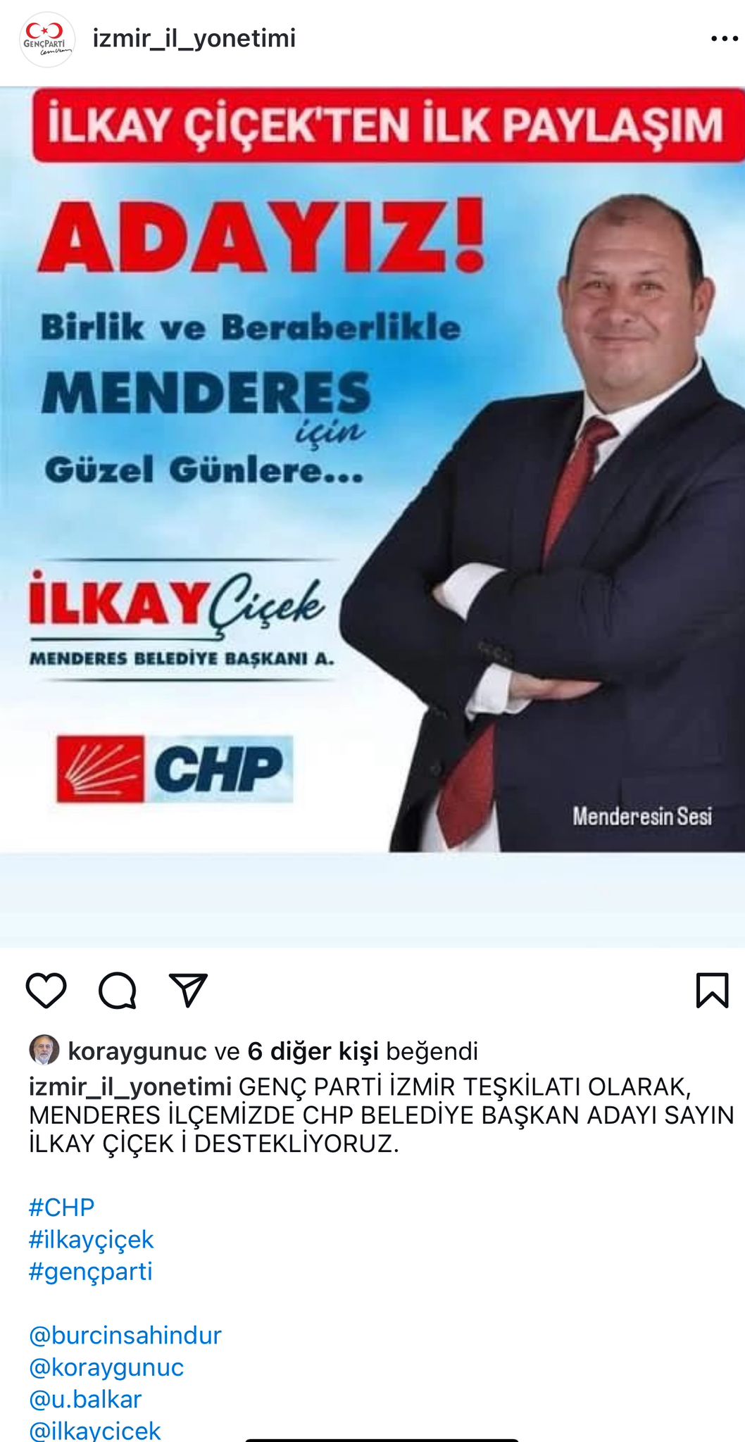 Genç Parti'den İlkay Çiçek'e Destek