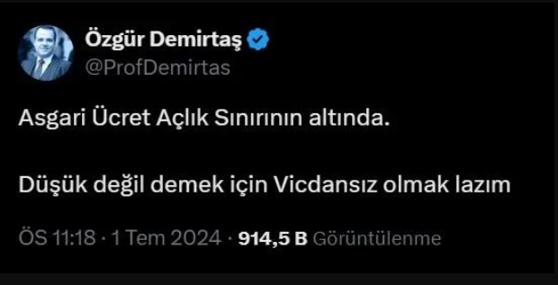 Mehmet Şimşek'e 'asgari ücret' tepkileri: Vicdansız olmak lazım