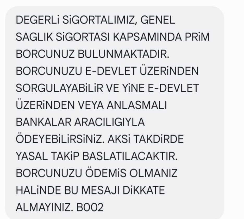 Genel Sağlık Sigortası prim borcunu ödemeyene yasal takip başlatılacak!