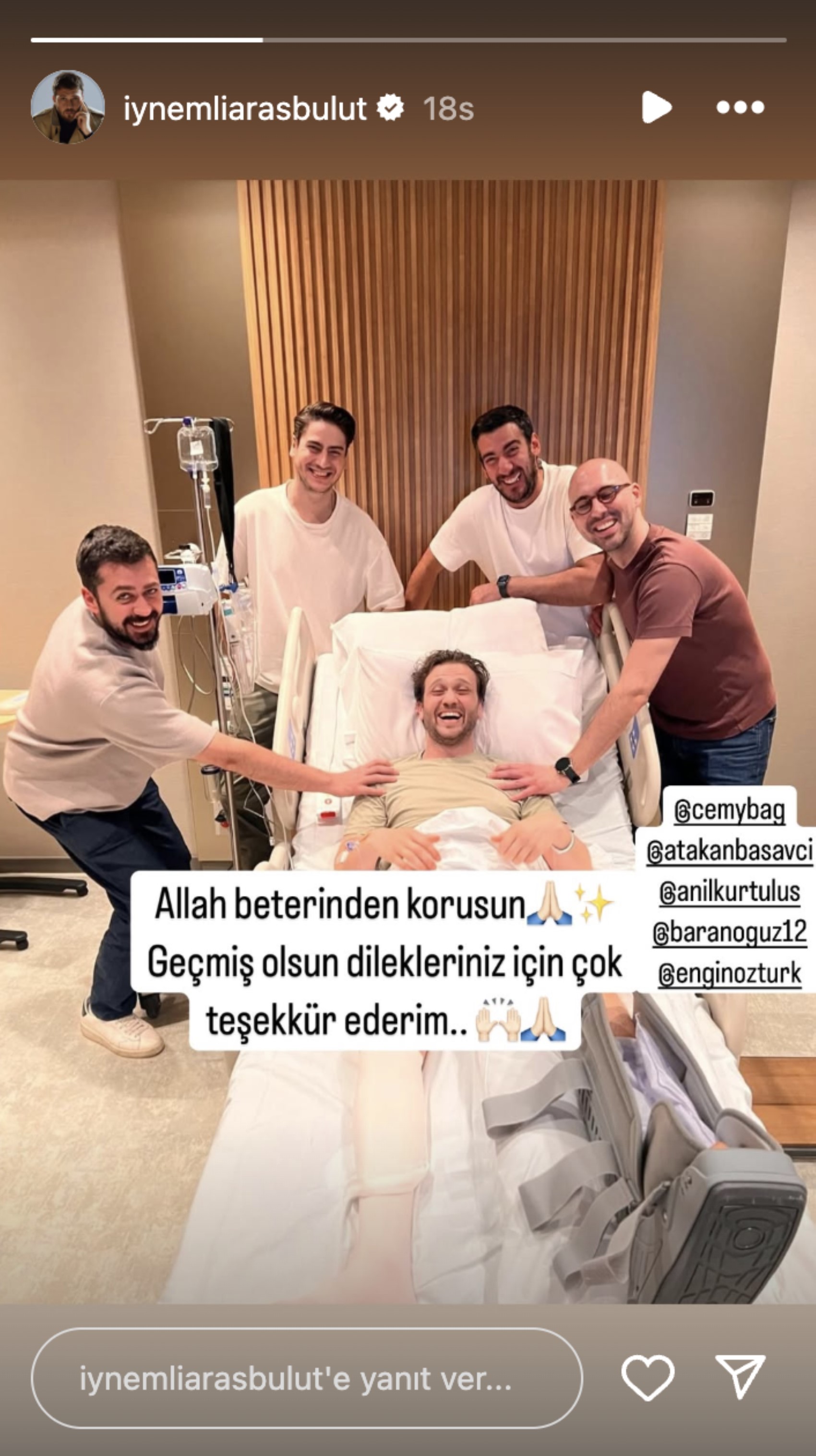 Sette geçirdiği kazadan sonra ameliyat olmuştu: Aras Bulut İynemli'den ilk fotoğraf geldi