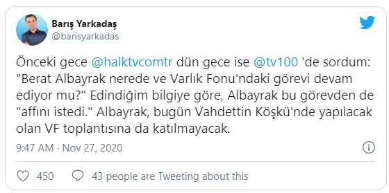 Berat Albayrak, Varlık Fonu’ndan da ‘affını istedi!’