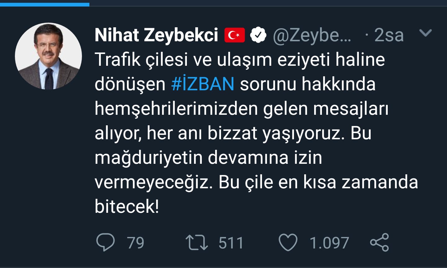 Zeybekci’den İZBAN mesajı: Bu çile en kısa zamanda bitecek