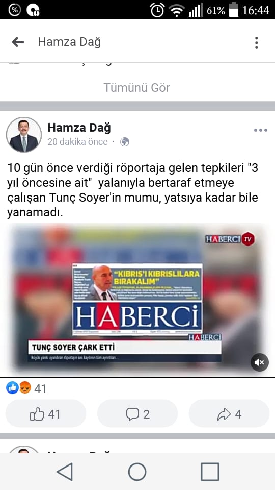 DAĞ'DAN SOYER'E "YALANCI" SUÇLAMASI