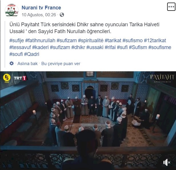 "Uşşaki Tarikatı mensupları TRT’nin belgesel ve dizilerinde defalarca zikir çekti" iddiası