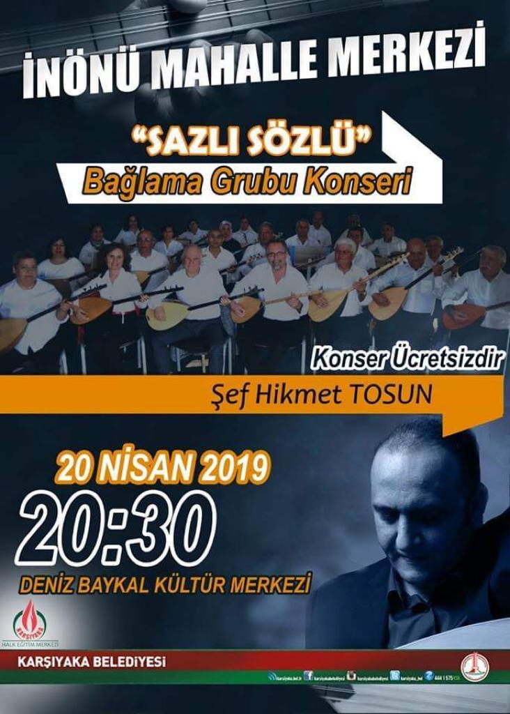 Karşıyaka Belediyesi’nden sazlı sözlü konser