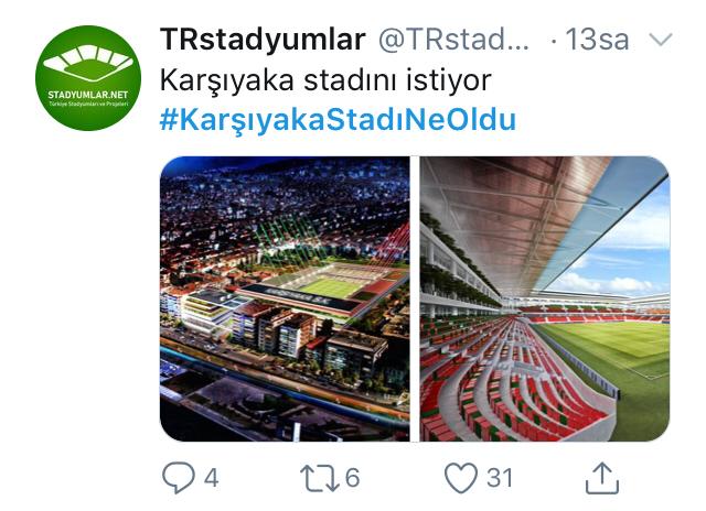 KARŞIYAKA TARAFTARI STAD İÇİN TWİTTER’İ SALLADI...