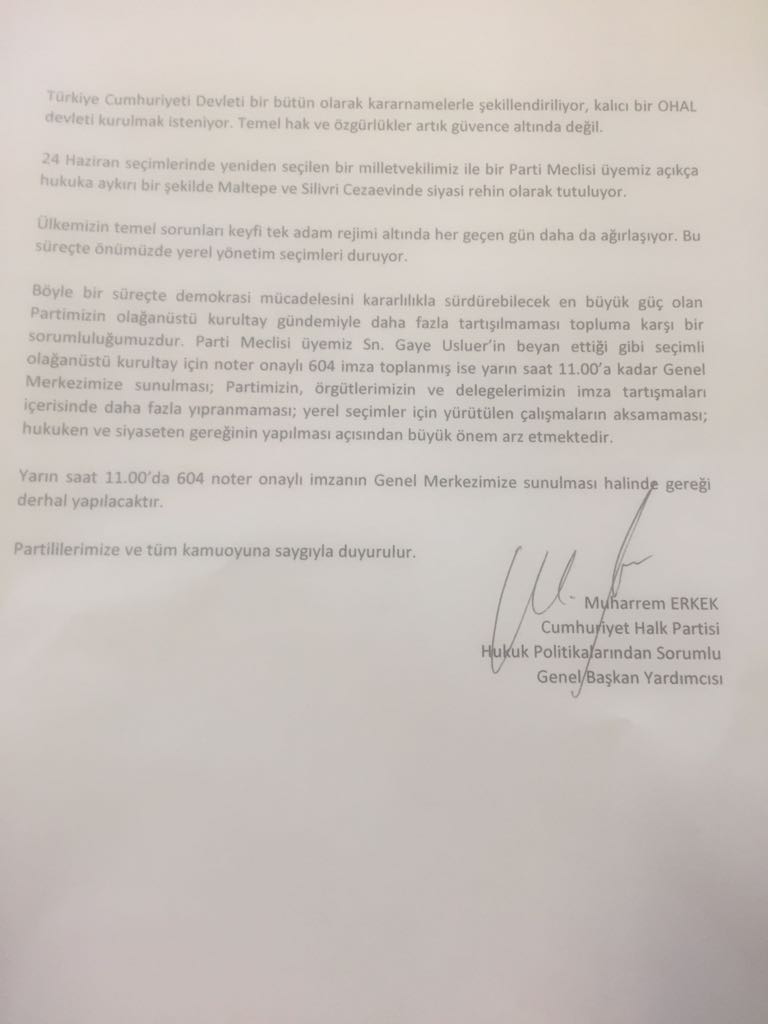 Ve CHP Genel Merkezi resti çekti