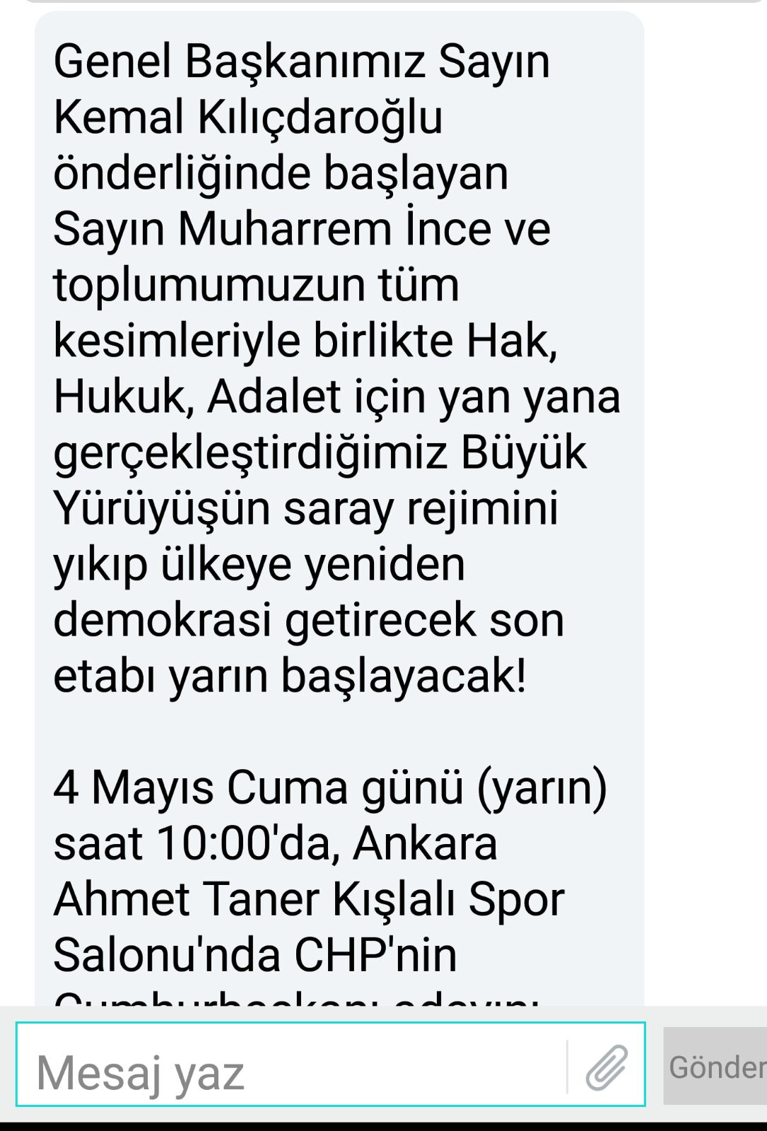 Açıklamayı beklemeden İnce'nin ekibi çalışmaya başladı...