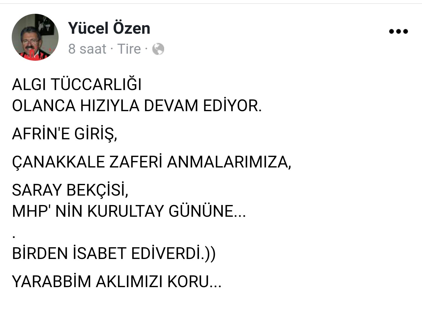 Özen’den dikkat çeken algı mesajı