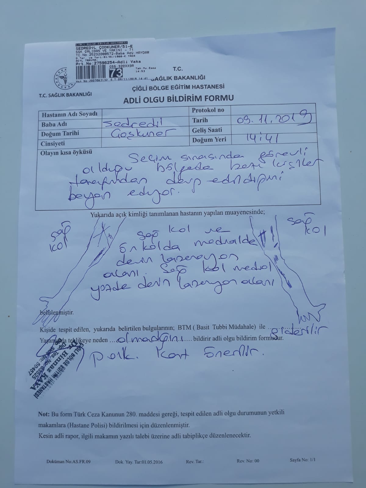 COŞKUNER’DEN DARP RAPORU