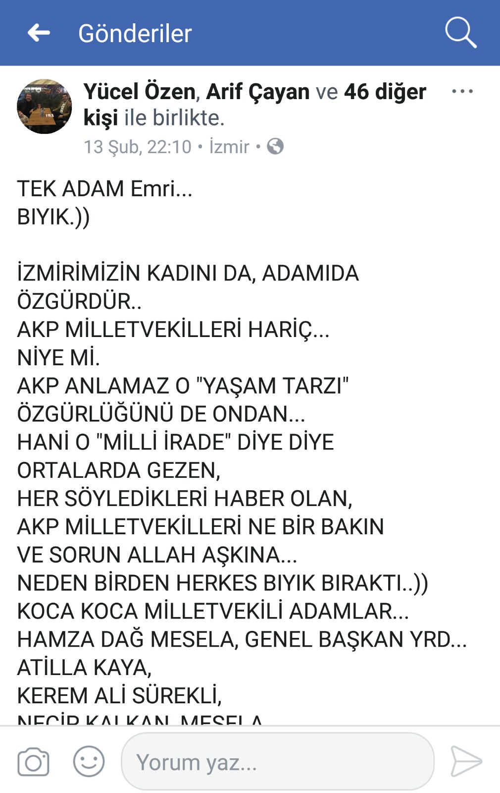 Özen: Bunların bıyık emirleri bile saraydan