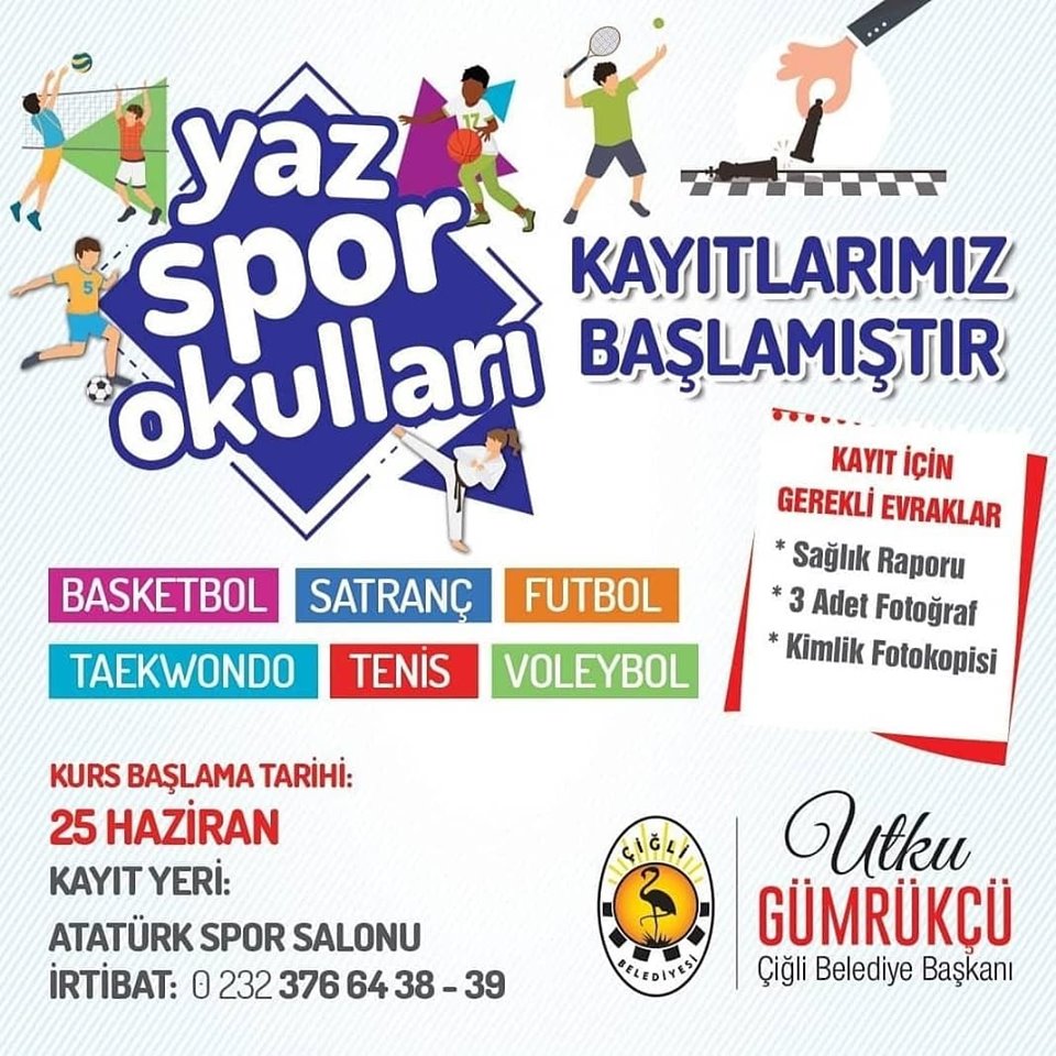 ÇİĞLİ YAZ SPOR OKULLARI AÇILIYOR