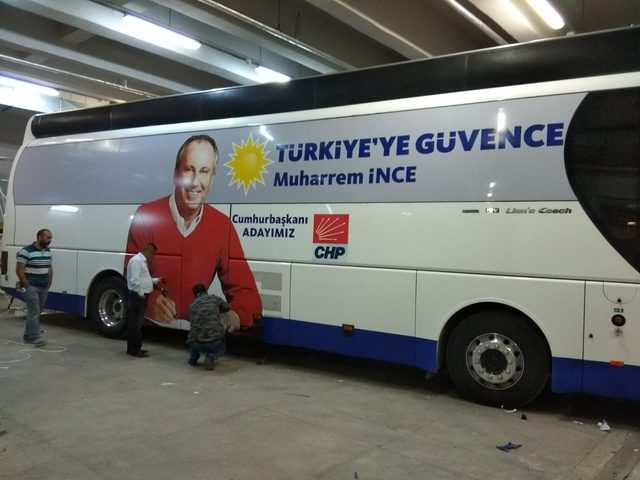 İşte Muharrem İnce'nin seçim otobüsü...