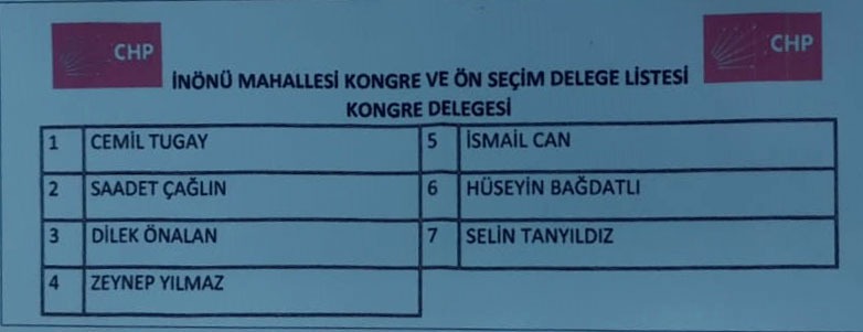 CHP DELEGE SEÇİMİ 16 KASIM RAPORU