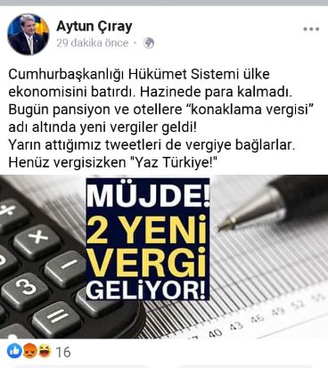 ÇIRAY’DAN EKONOMİYİ BATIRDINIZ ÇIKIŞI