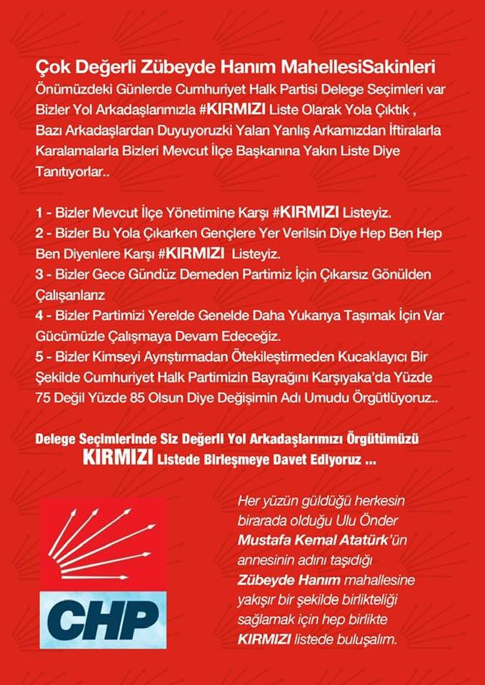 KARŞIYAKA’DA BİR MANİFESTO DA KIRMIZI LİSTEDEN