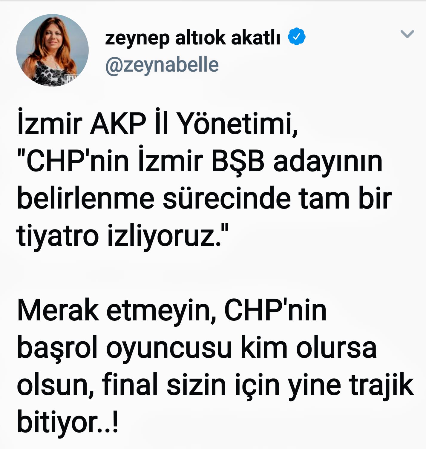 Altıok’tan AKP İzmir İl Yönetimine  “Final sizin için yine trajik bitiyor!”