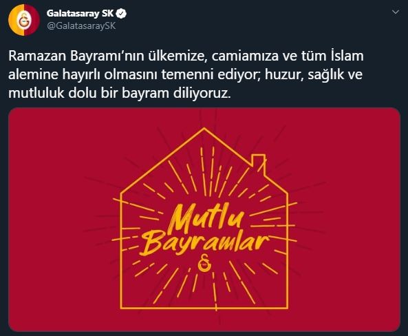 Spor camiasından Ramazan Bayramı mesajı