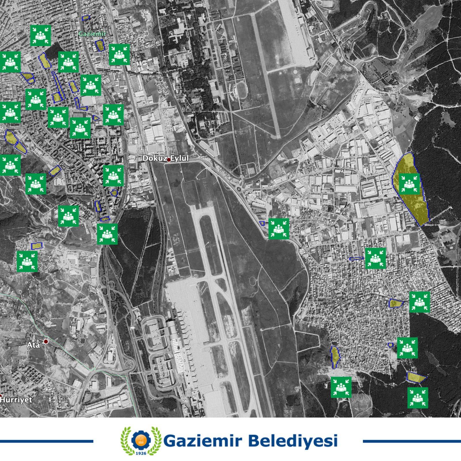 Gaziemir’de afet sonrası 100 bin kişinin toplanabileceği 38 toplanma alanı belirledi