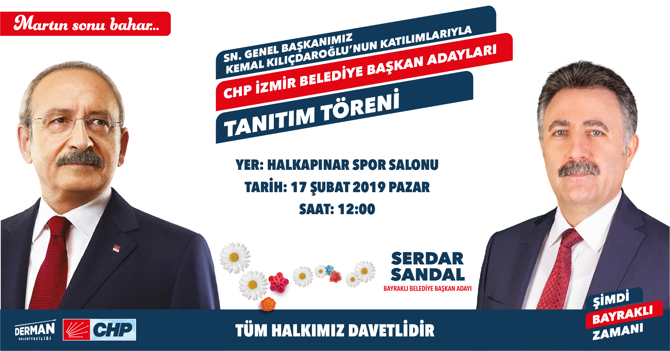 CHP BAYRAKLI ADAYI SANDAL’DAN BAYRAKLILILARA DAVET