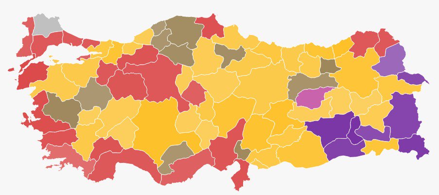 AA verileri güncelledi: İstanbul'un rengi artık kırmızı