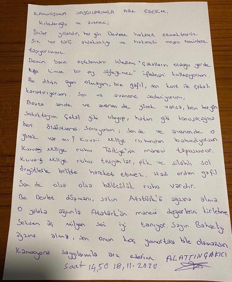 Organize suç örgütü lideri Alaattin Çakıcı’dan Kılıçdaroğlu’na bir tehdit mesajı daha