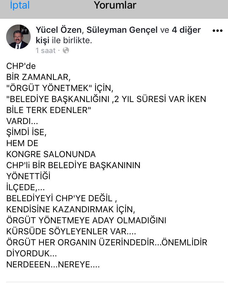 CHP'Lİ ÖZEN'DEN ÖRGÜT VURGUSU!
