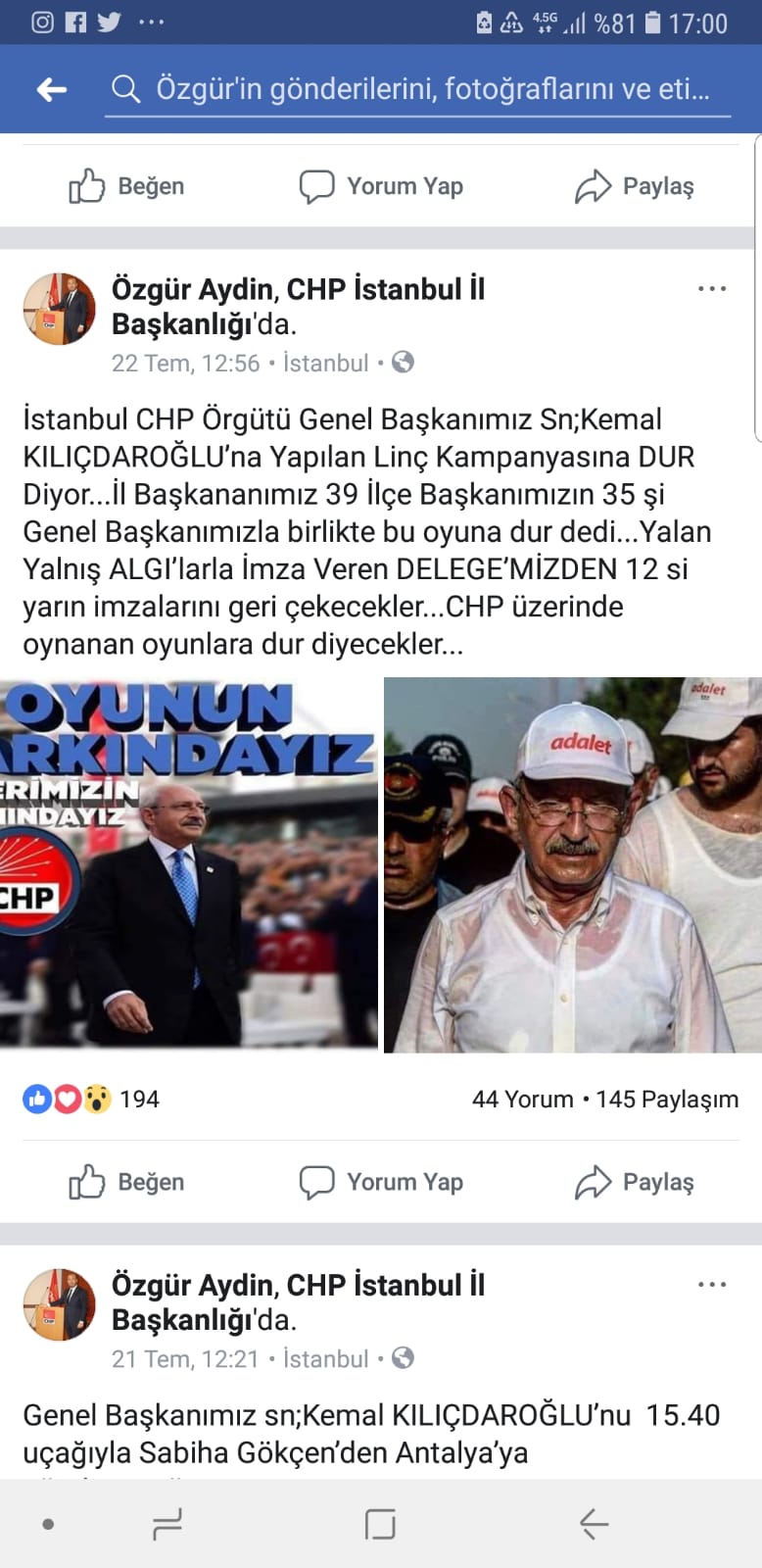 CHP’li Aydın: Delegemizden 12’si yarın imzalarını geri çekecekler