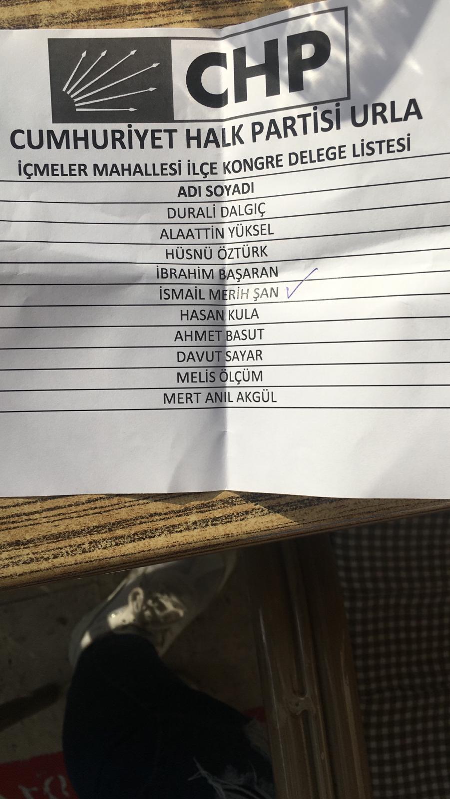 ALATTİN YÜKSEL URLA’DAN DELEGE SEÇİLDİ