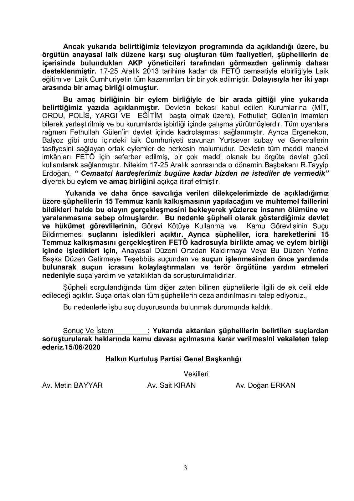“FETÖ ile yol aldık” diyen Emre Cemil Ayvalı hakkında suç duyurusu!