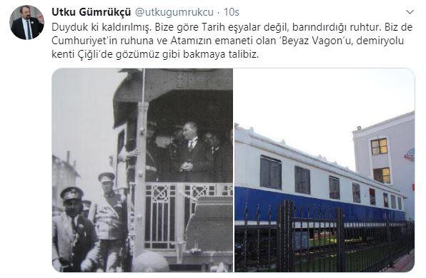 Gümrükçü'den 'Beyaz Vagon' çağrısı: Çiğli'de gözümüz gibi bakmaya talibiz