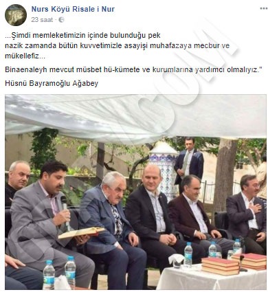 Askerler üniformayla Nur sohbetinde