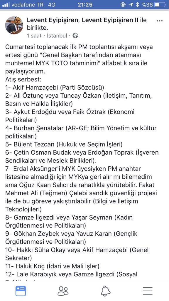 CHP Eski PM üyesinden MYK 'Toto tahmini'