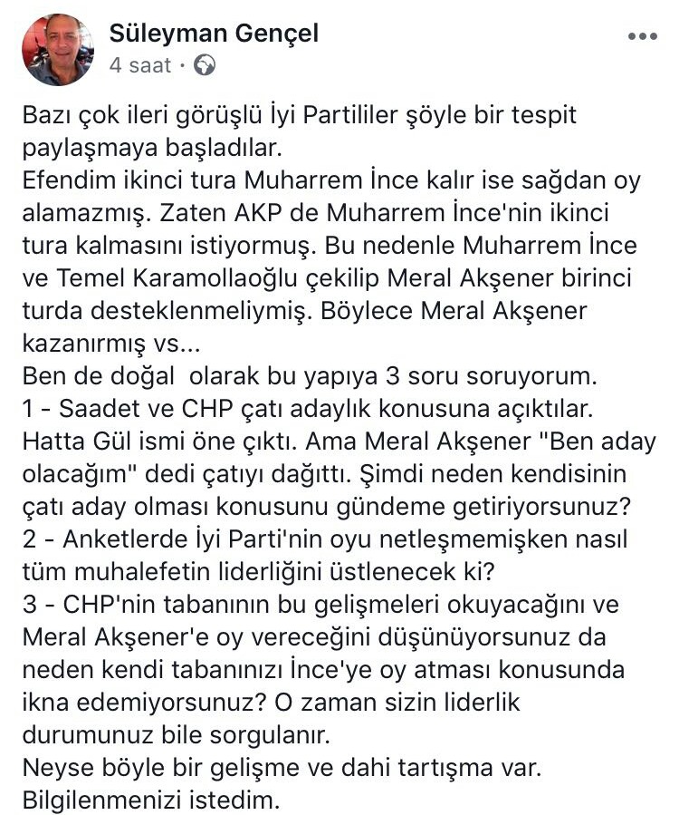 Usta gazeteci Gençel’den ikinci tur yorumu!